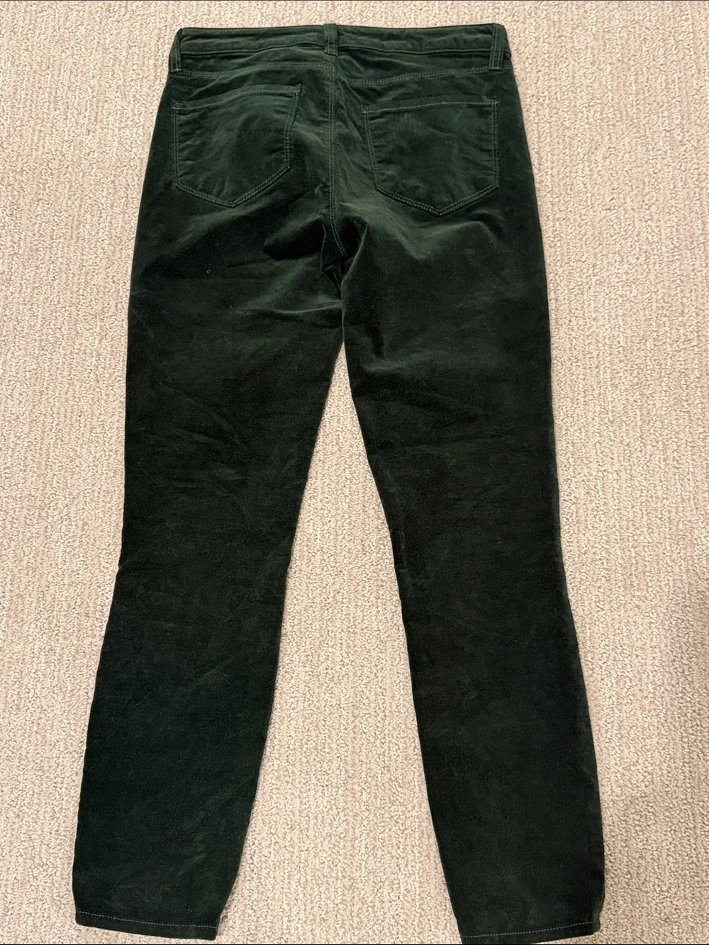 L'AGENCE Women's Dark Green Skinny Corduroy  Velvet Jeans size 26